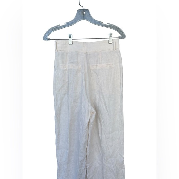 Everlane THE LINEN WAY-HIGH DRAPE PANT - Size 0 - Bone - 100% Linen - Picture 11 of 14